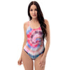 Swirl Rainbow Tie Dye One Piece Swimsuite-grizzshop