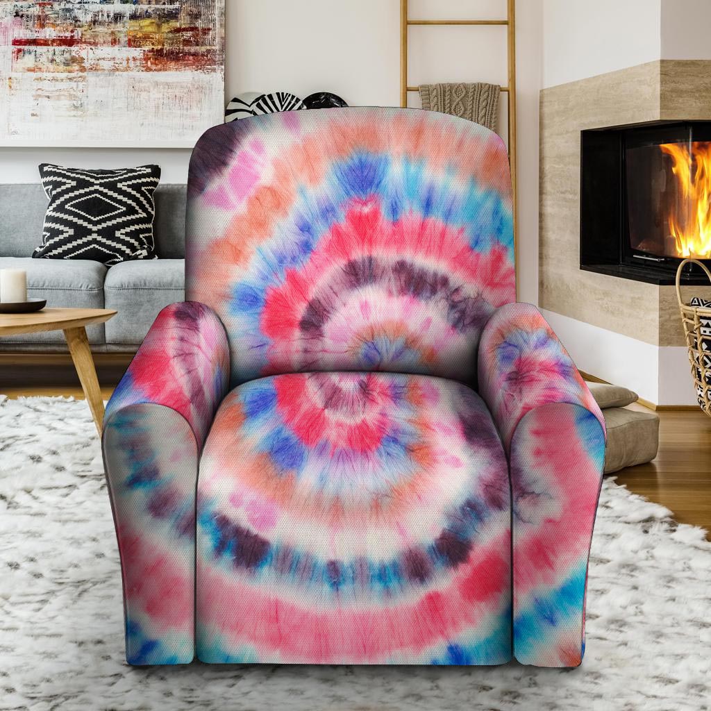 Swirl Rainbow Tie Dye Recliner Cover-grizzshop