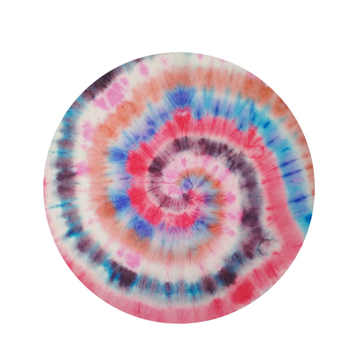 Swirl Rainbow Tie Dye Round Rug-grizzshop