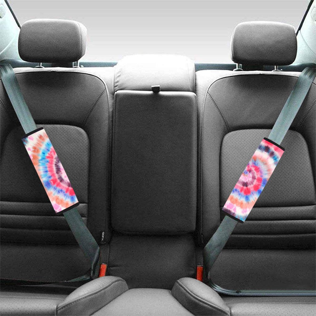 Swirl Rainbow Tie Dye Seat Belt Cover-grizzshop