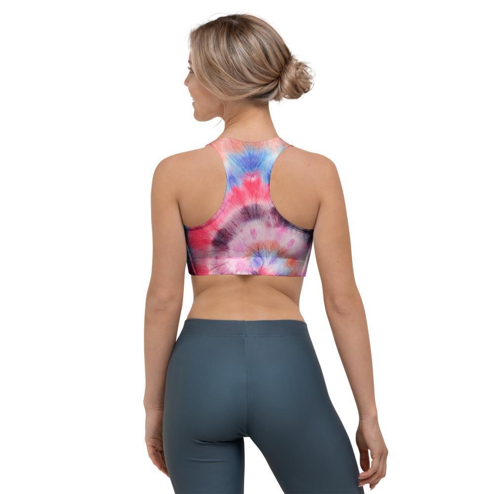 Swirl Rainbow Tie Dye Sports Bra-grizzshop