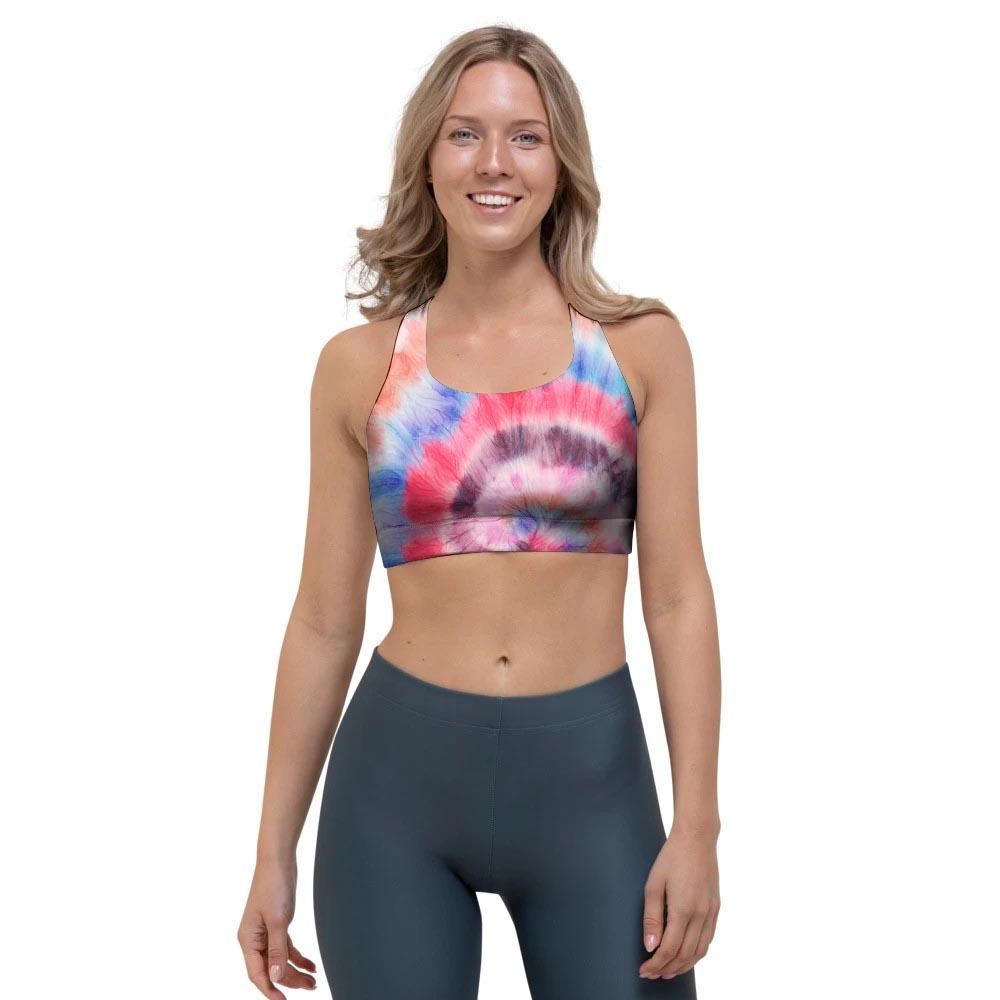 Swirl Rainbow Tie Dye Sports Bra-grizzshop