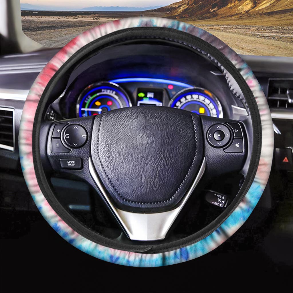 Swirl Rainbow Tie Dye Steering Wheel Cover-grizzshop