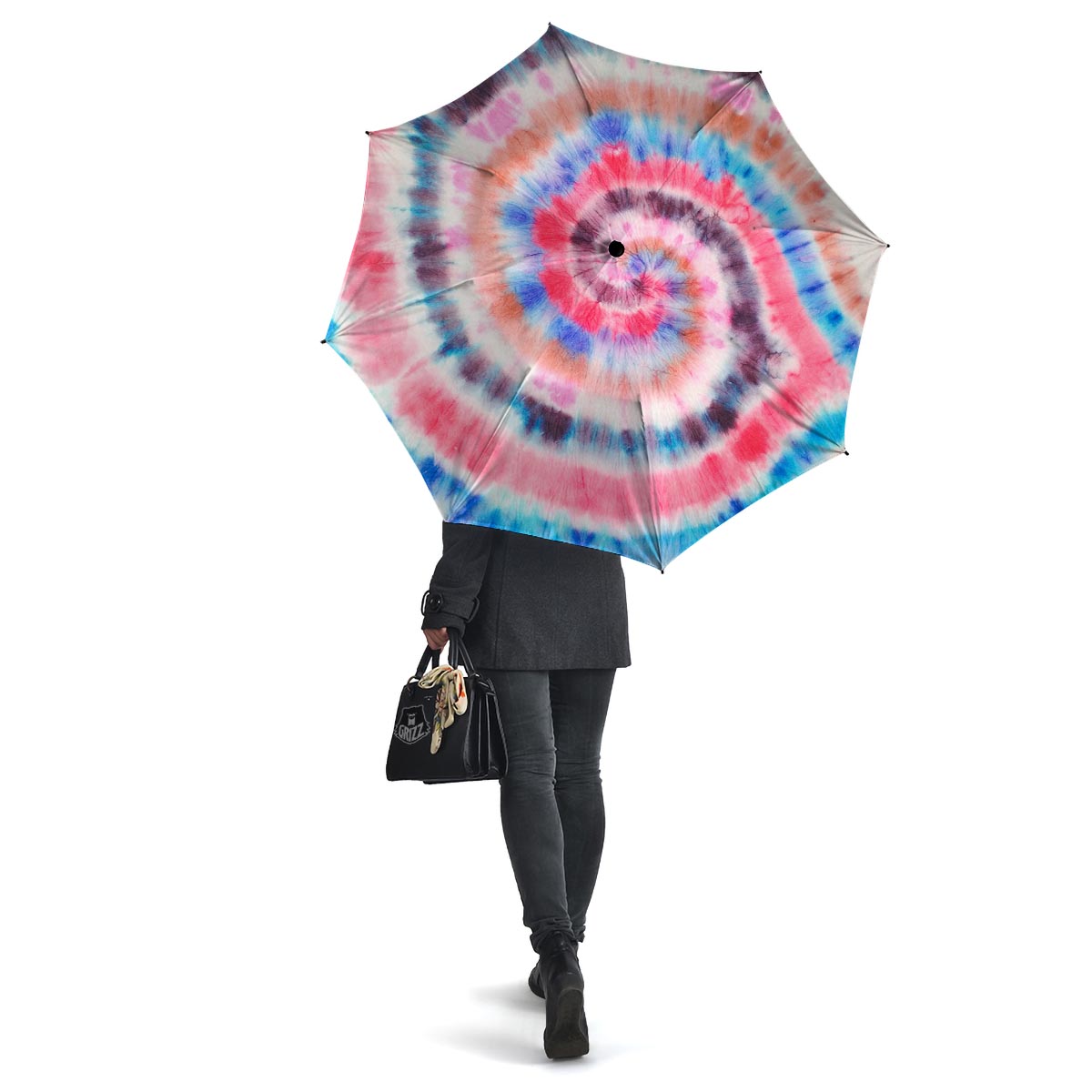 Swirl Rainbow Tie Dye Umbrella-grizzshop