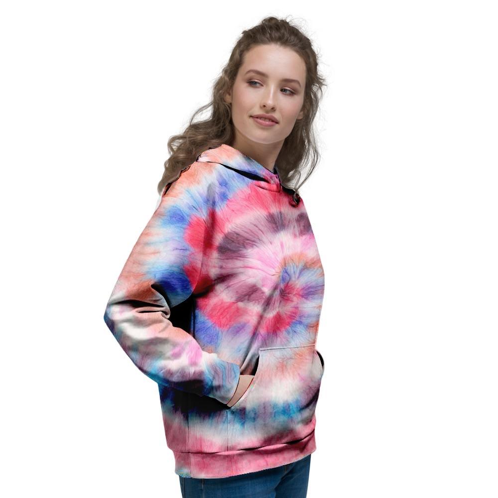 Swirl Rainbow Tie Dye Women's Hoodie-grizzshop