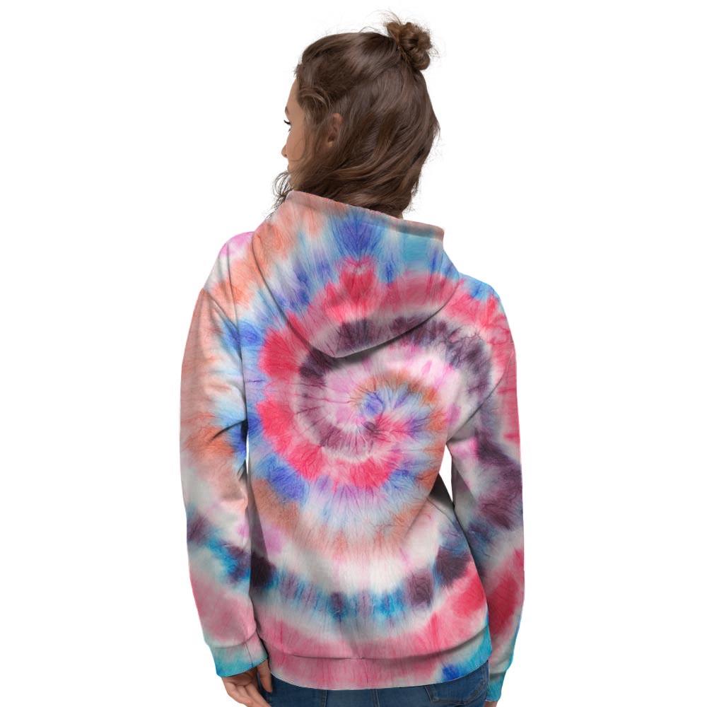 Swirl Rainbow Tie Dye Women's Hoodie-grizzshop