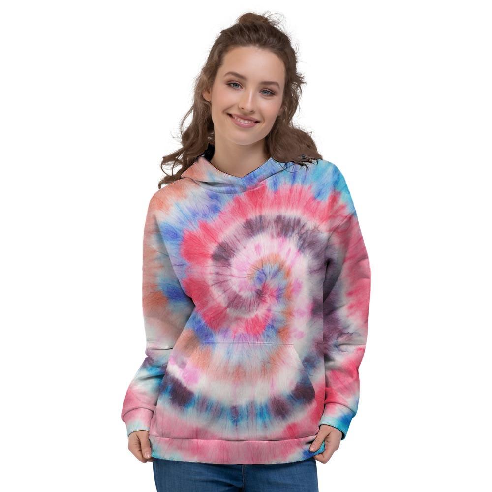 Swirl Rainbow Tie Dye Women's Hoodie-grizzshop