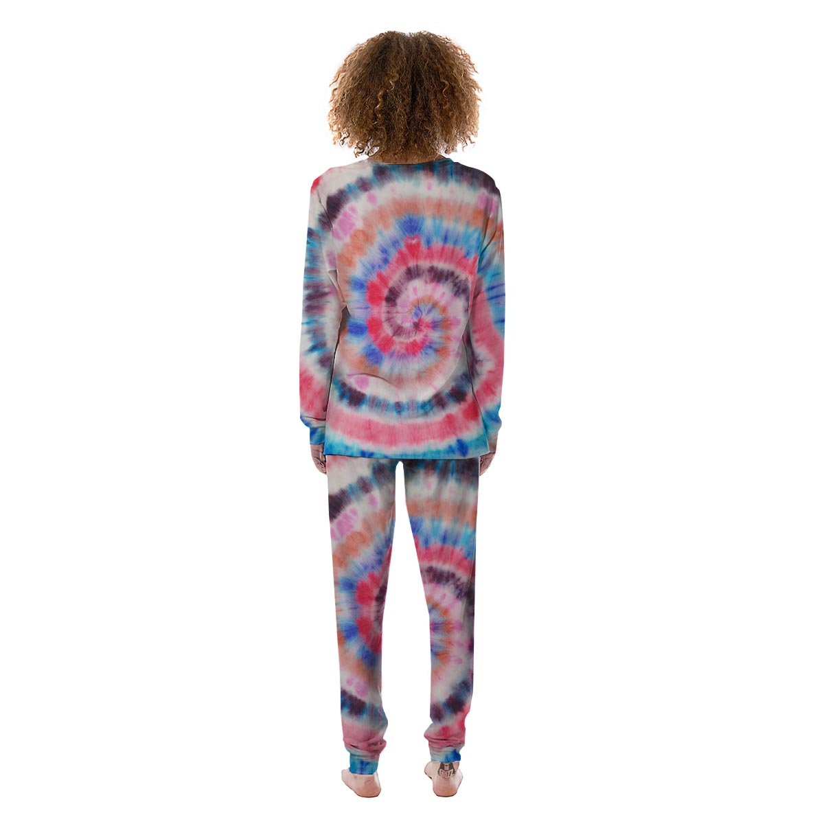 Swirl Rainbow Tie Dye Women's Pajamas-grizzshop