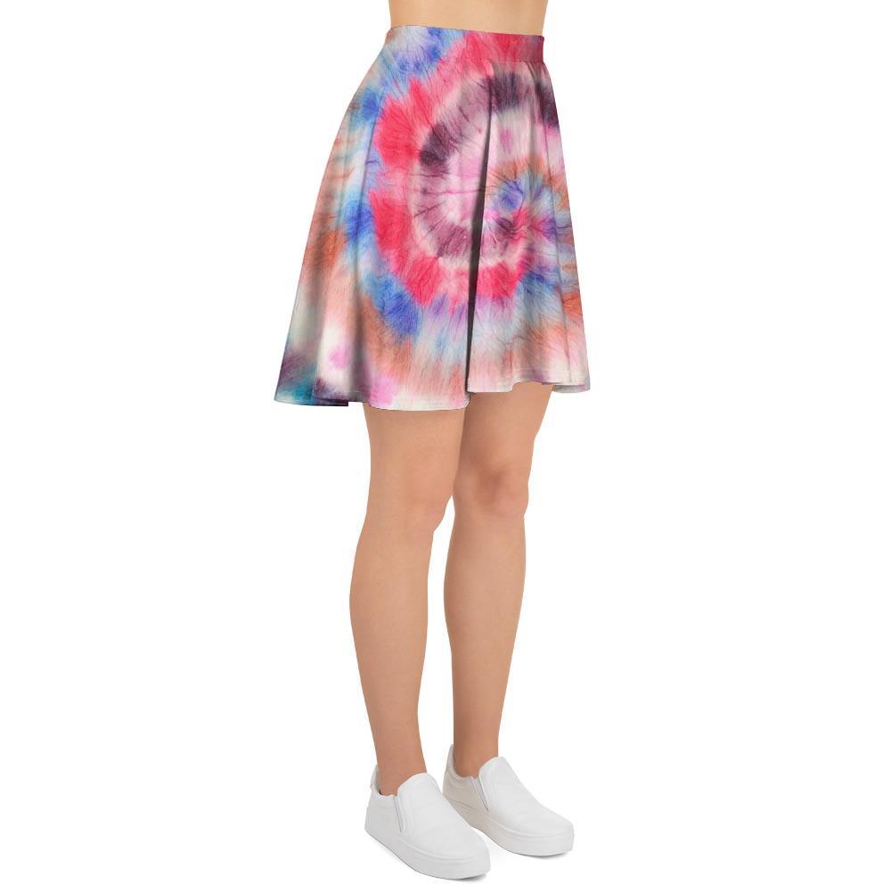 Swirl Rainbow Tie Dye Women's Skirt-grizzshop