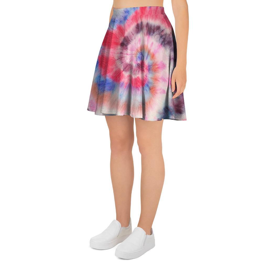 Swirl Rainbow Tie Dye Women's Skirt-grizzshop