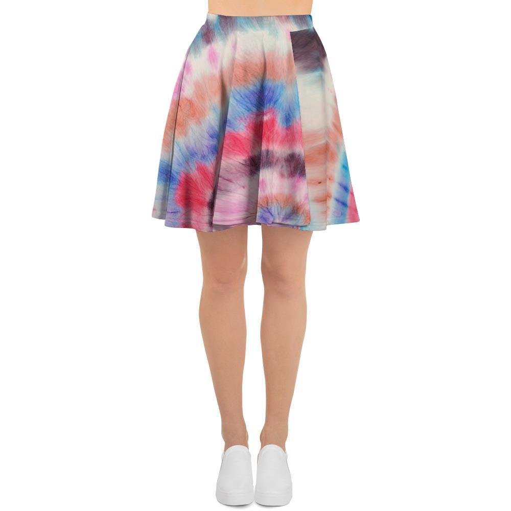 Swirl Rainbow Tie Dye Women's Skirt-grizzshop