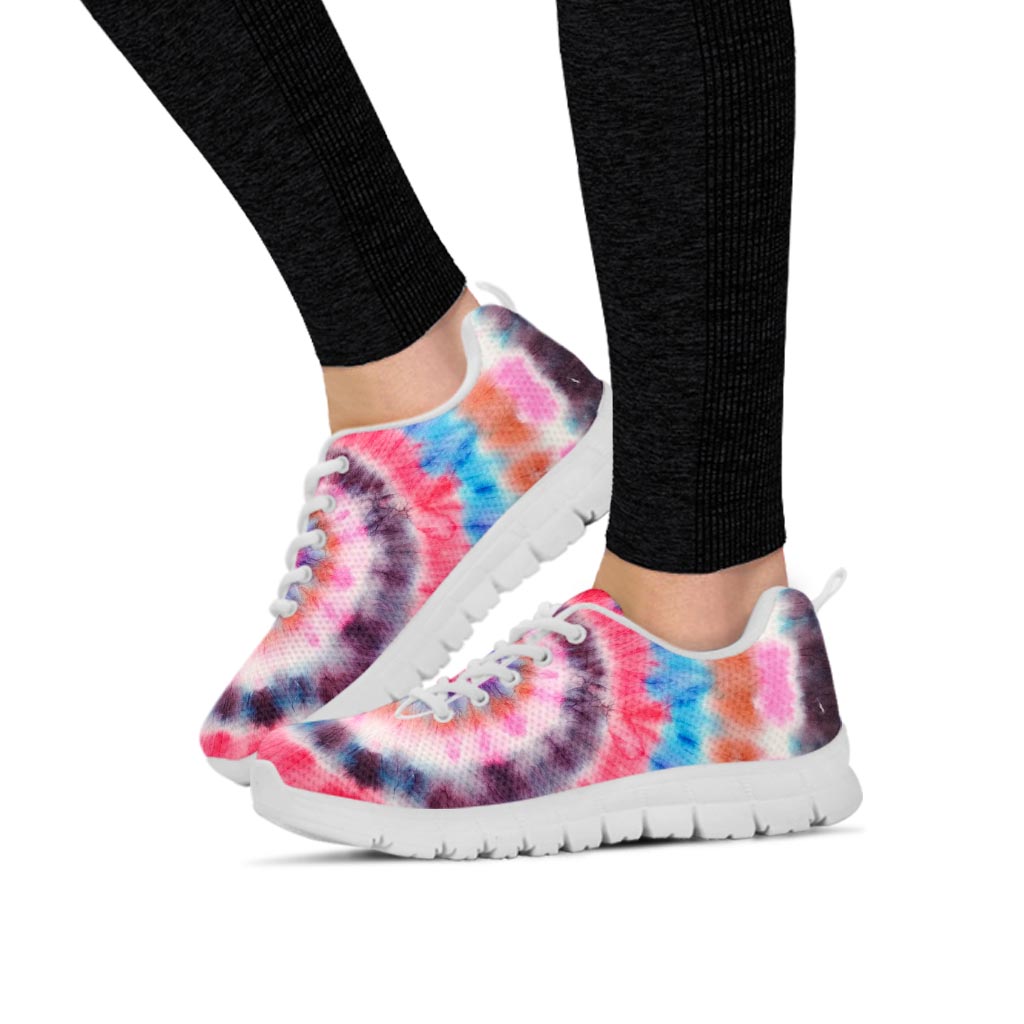 Swirl Rainbow Tie Dye Women's Sneakers-grizzshop