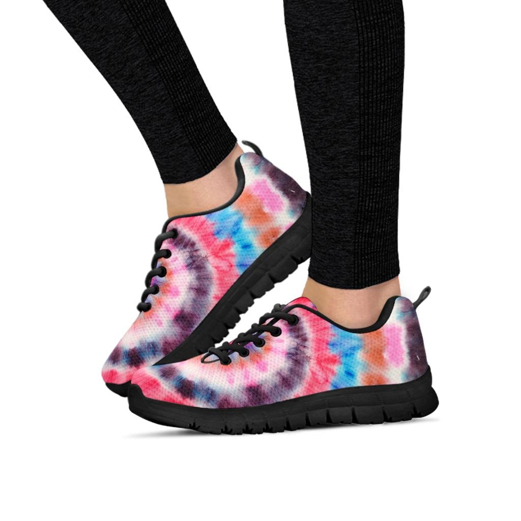 Swirl Rainbow Tie Dye Women's Sneakers-grizzshop