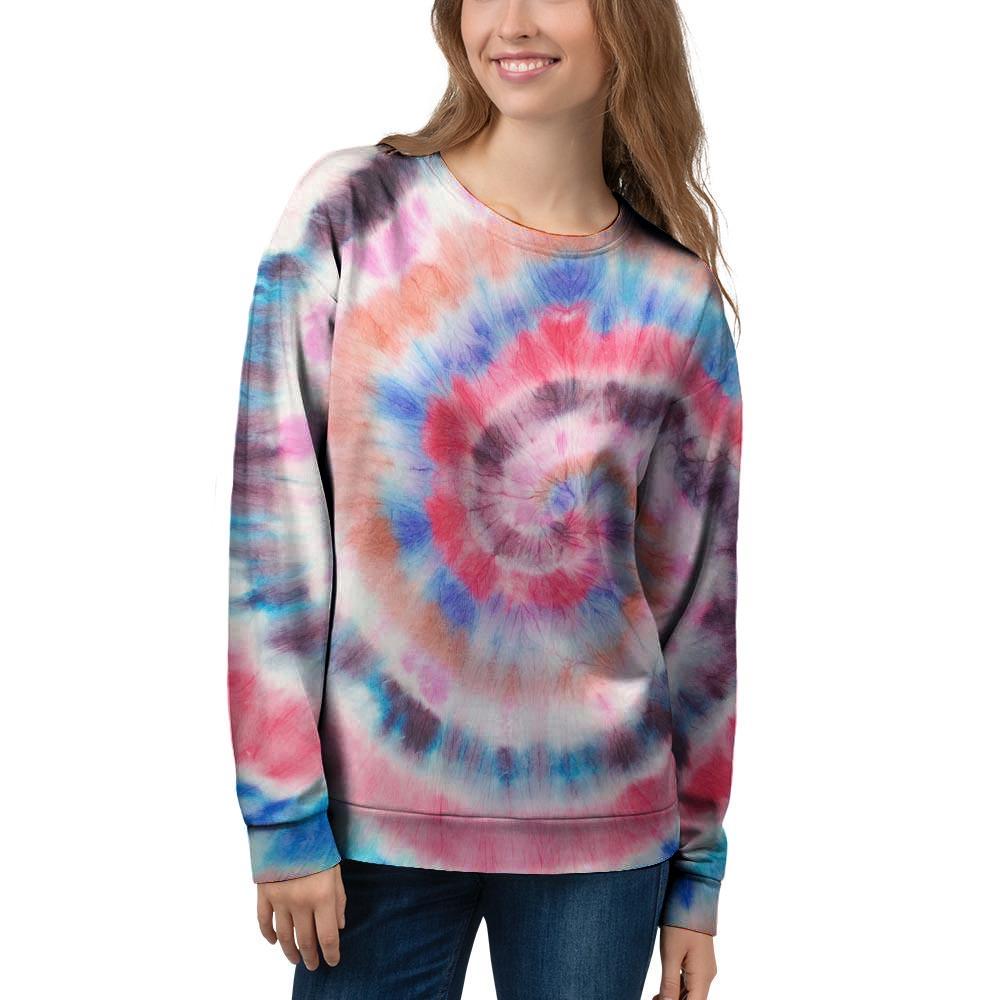 Swirl Rainbow Tie Dye Women's Sweatshirt-grizzshop