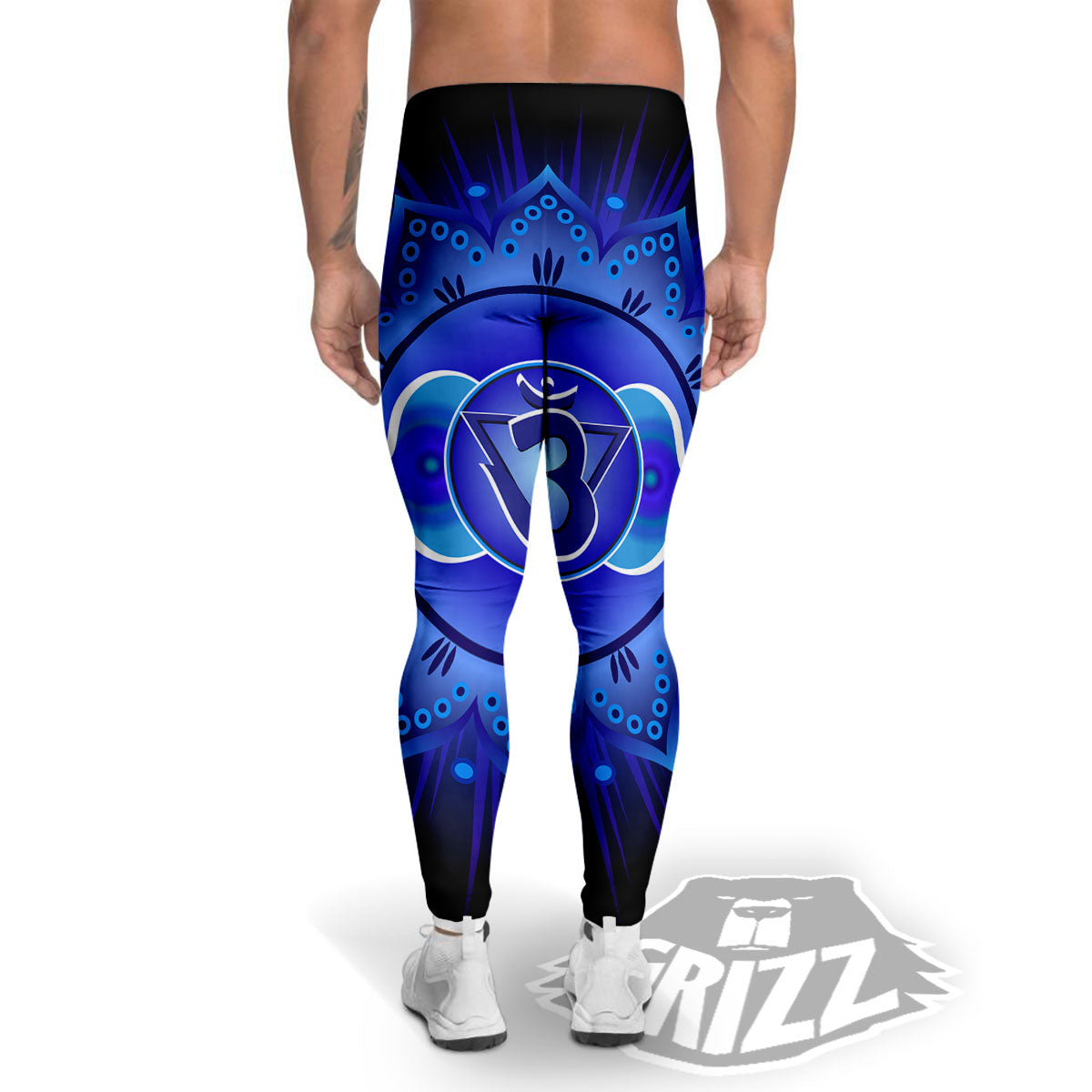 Symbol Ajna Chakra Print Men's Leggings-grizzshop