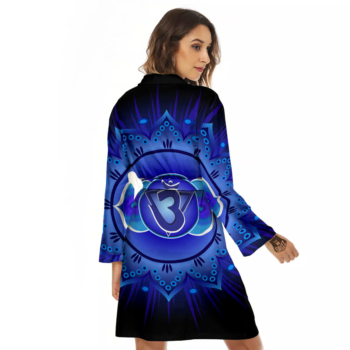 Symbol Ajna Chakra Print Women's Robe-grizzshop