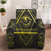 Symbol All Seeing Eye Print Armchair Slipcover-grizzshop