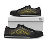 Symbol All Seeing Eye Print Black Low Top Shoes-grizzshop