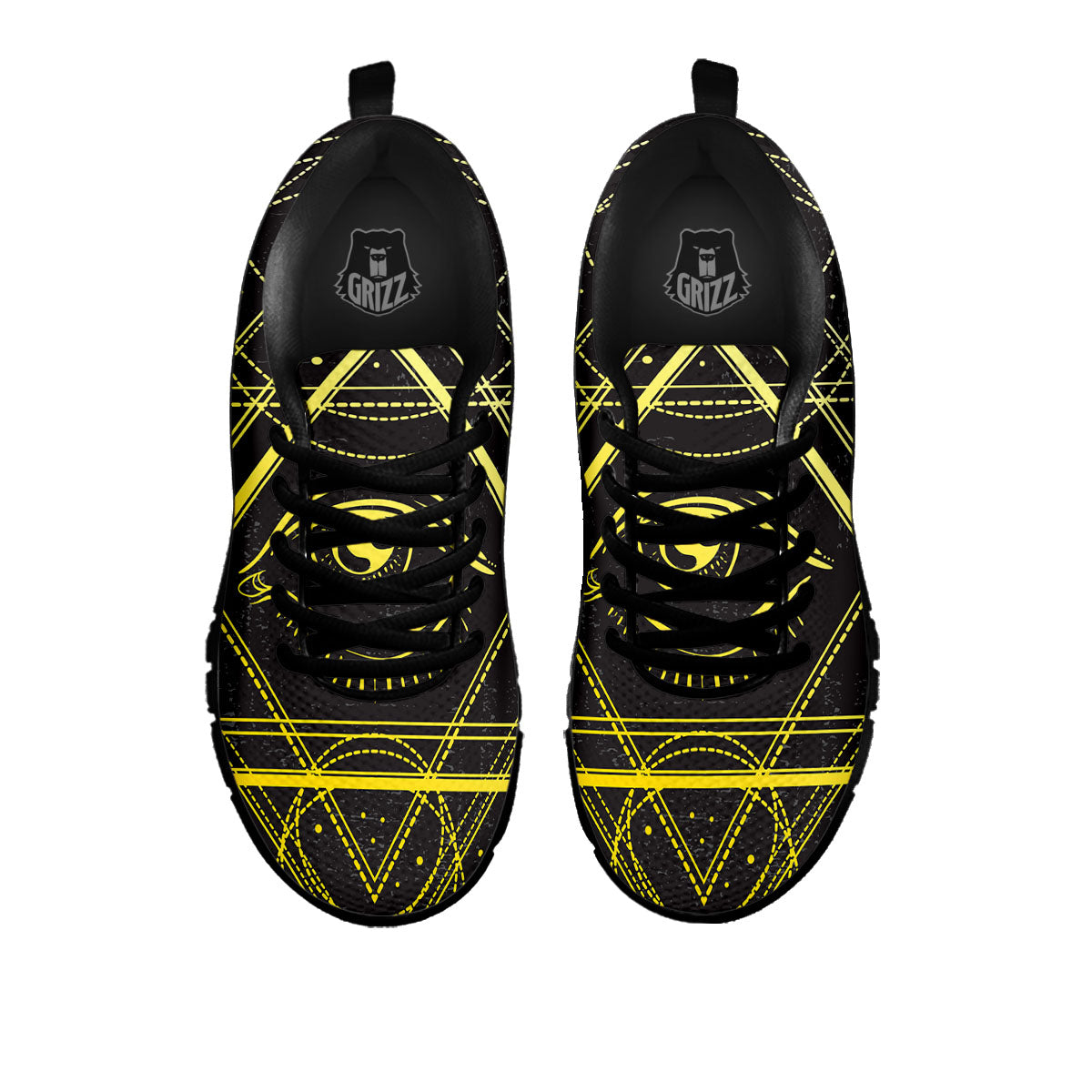 Symbol All Seeing Eye Print Black Sneaker-grizzshop