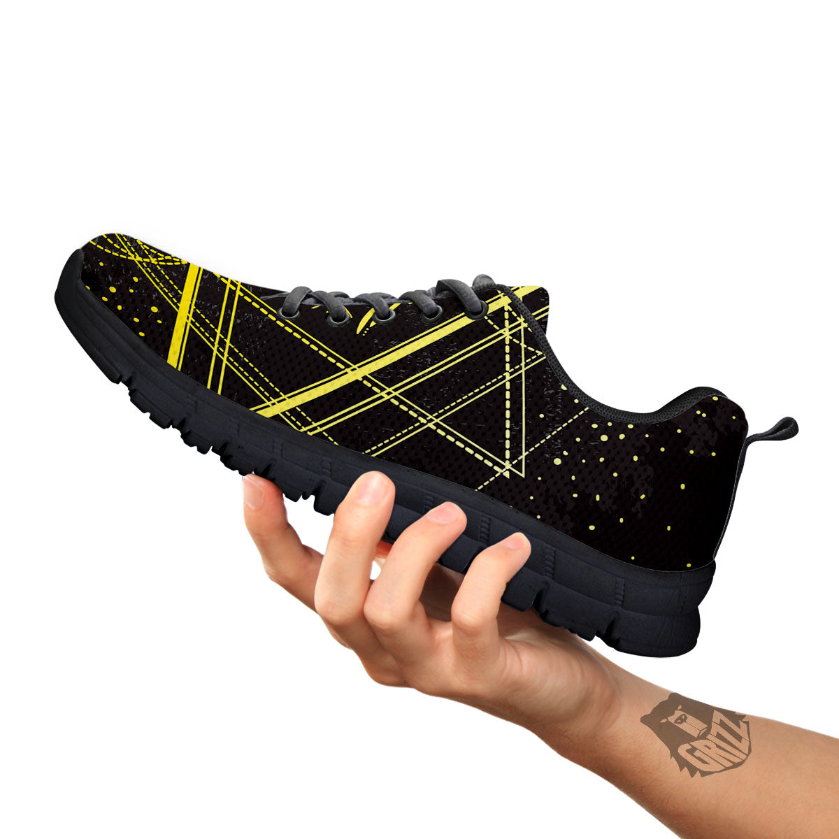 Symbol All Seeing Eye Print Black Sneaker-grizzshop