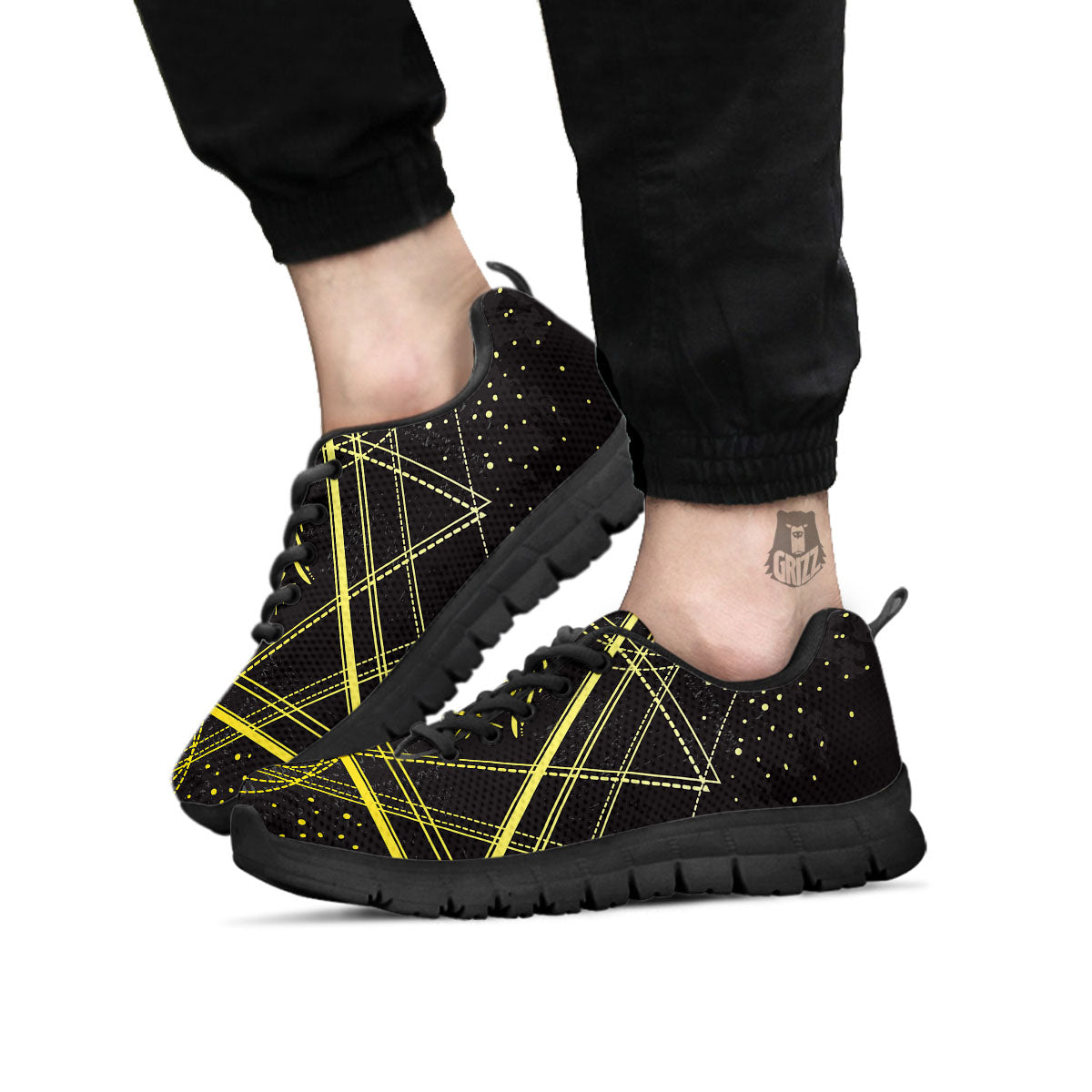 Symbol All Seeing Eye Print Black Sneaker-grizzshop