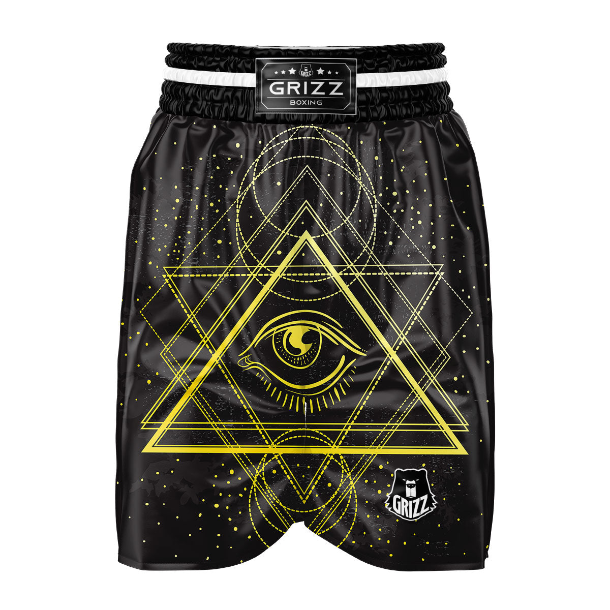 Symbol All Seeing Eye Print Boxing Shorts-grizzshop