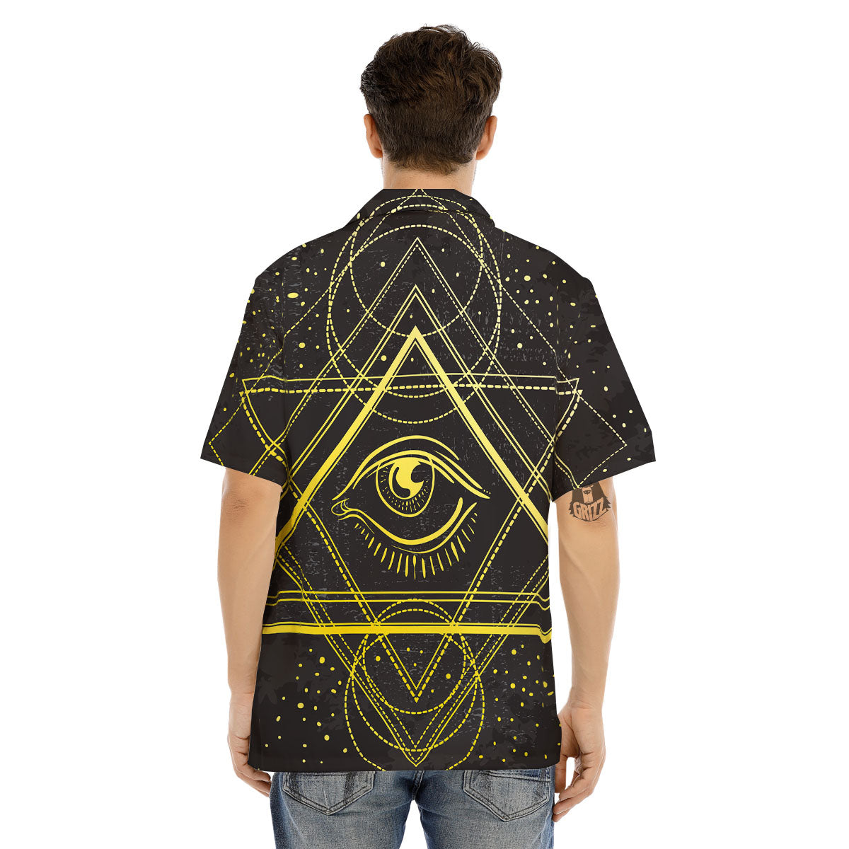 Symbol All Seeing Eye Print Men's Hawaiian Shirt-grizzshop