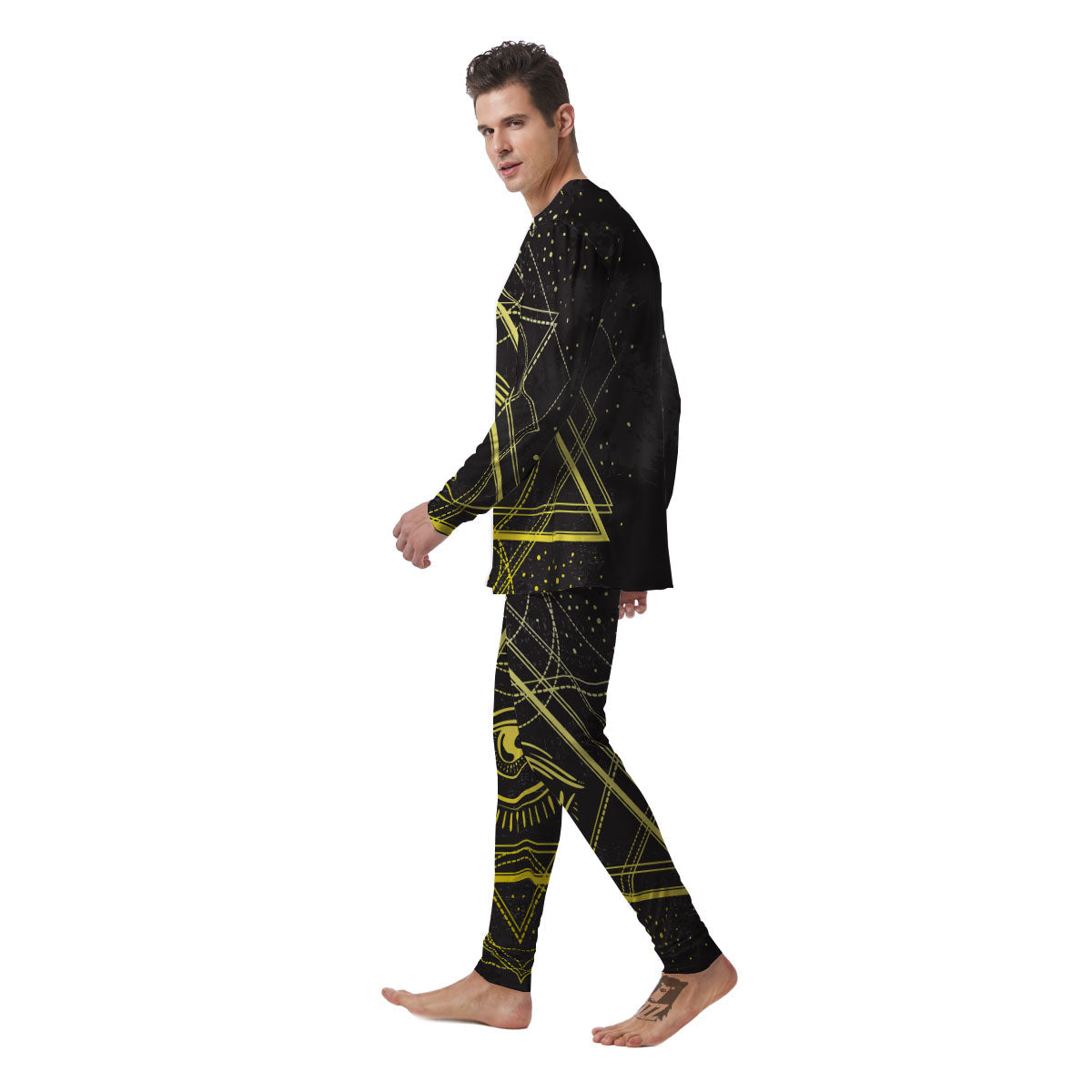 Symbol All Seeing Eye Print Men's Pajamas-grizzshop