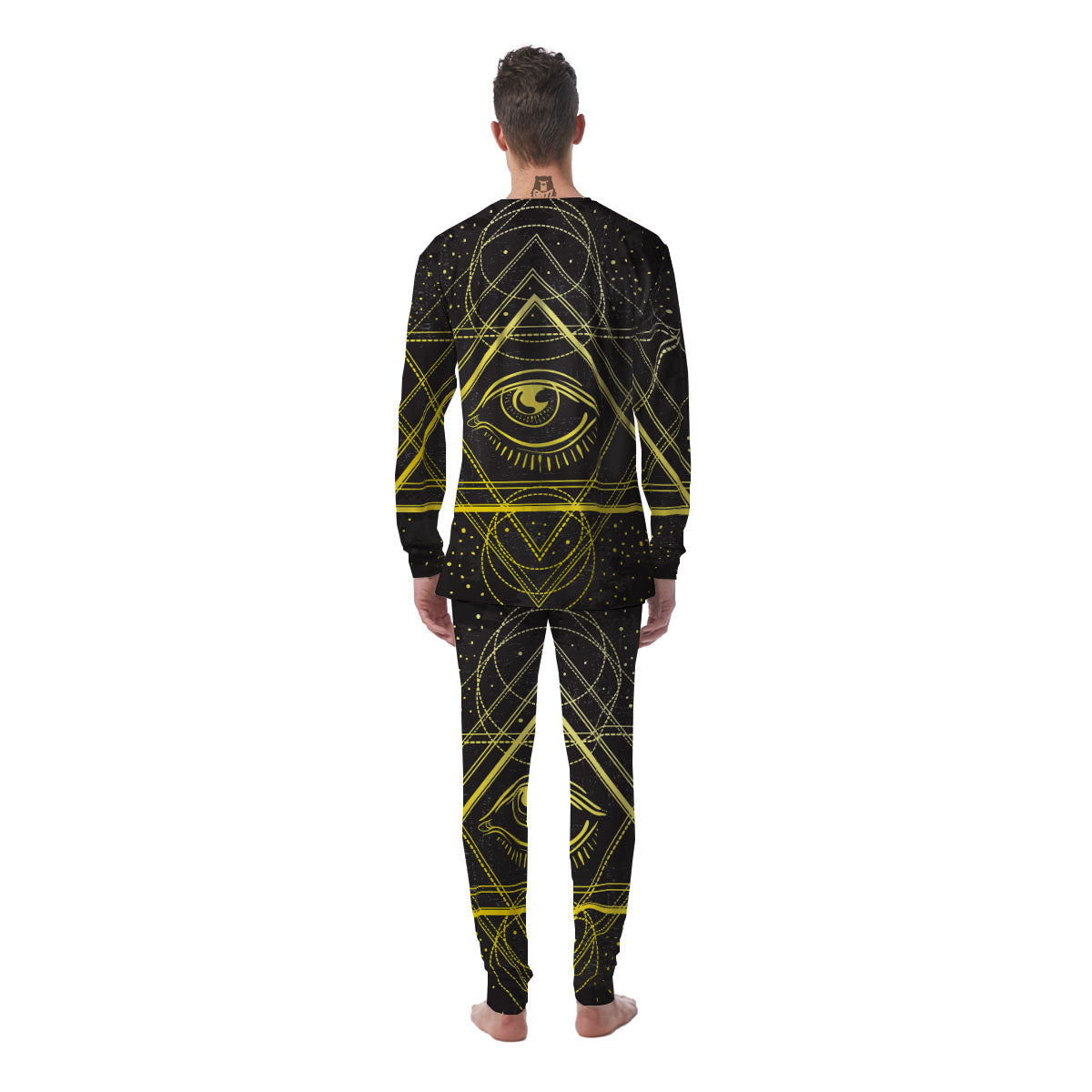 Symbol All Seeing Eye Print Men's Pajamas-grizzshop