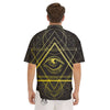 Symbol All Seeing Eye Print Men's Short Sleeve Shirts-grizzshop