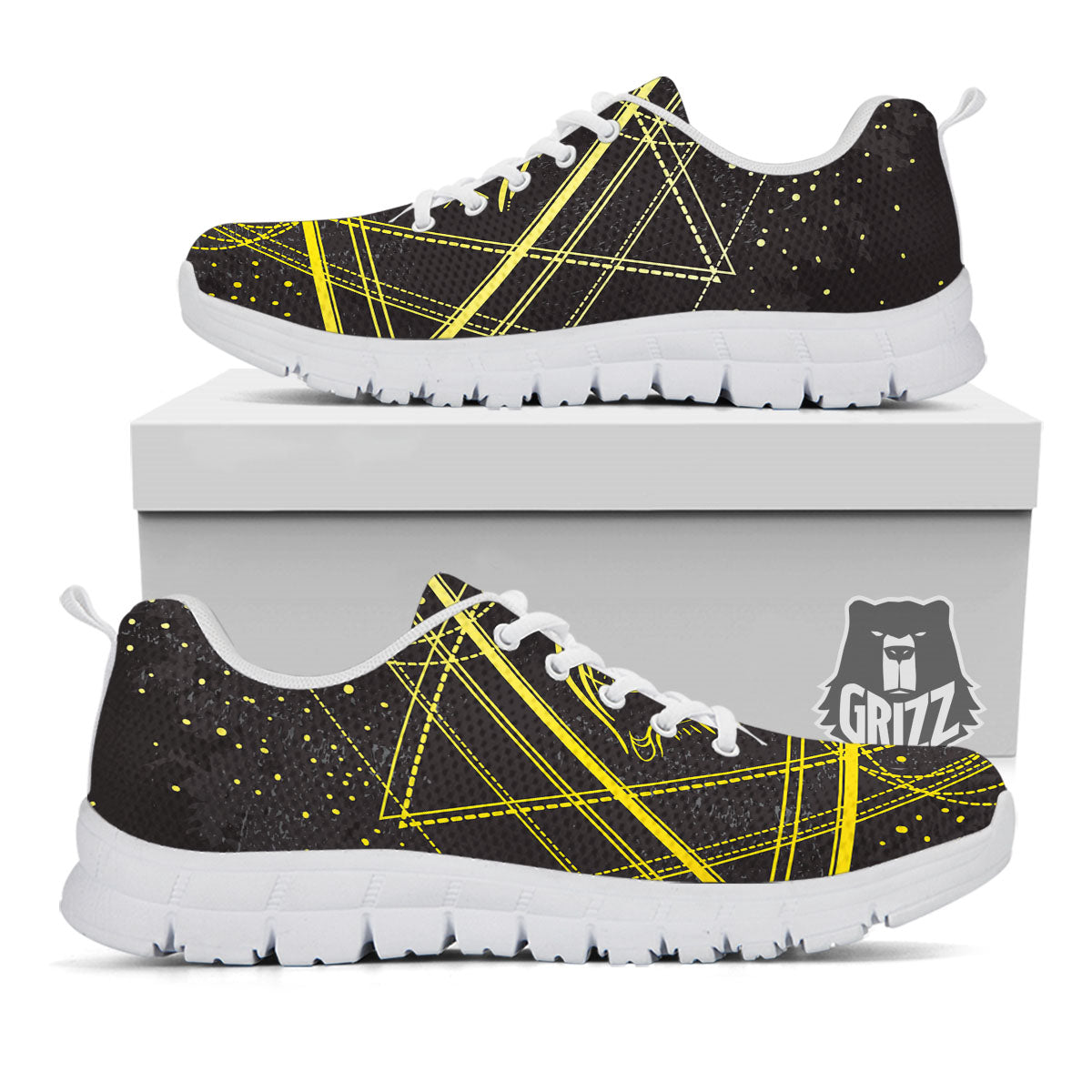 Symbol All Seeing Eye Print White Sneaker-grizzshop