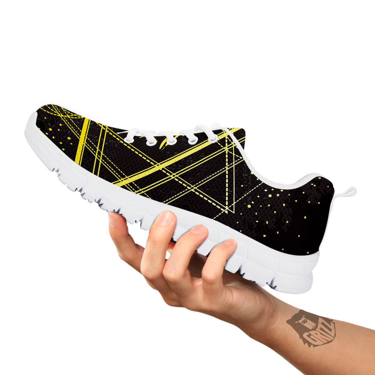 Symbol All Seeing Eye Print White Sneaker-grizzshop
