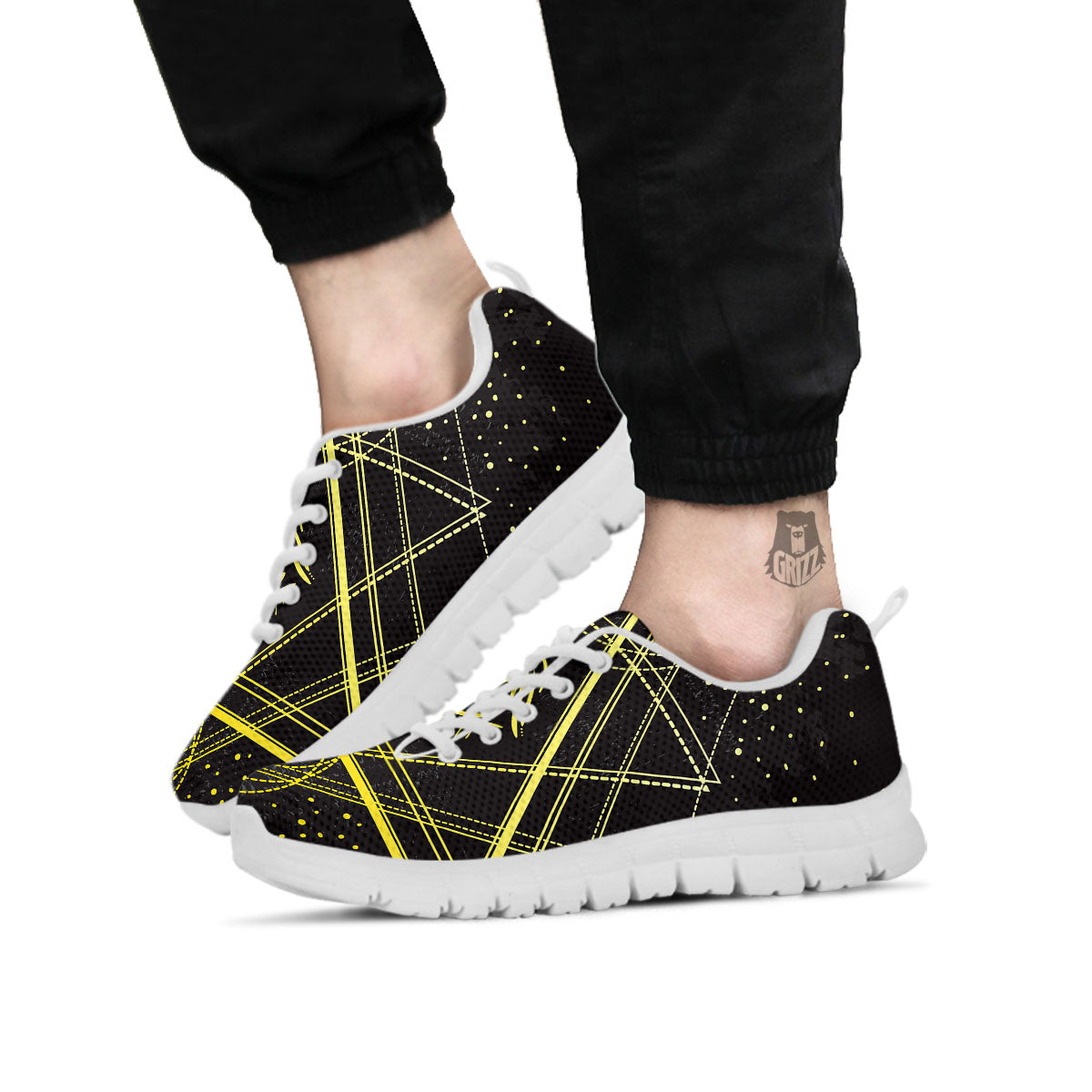Symbol All Seeing Eye Print White Sneaker-grizzshop