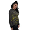 Symbol All Seeing Eye Print Women's Bomber Jacket-grizzshop