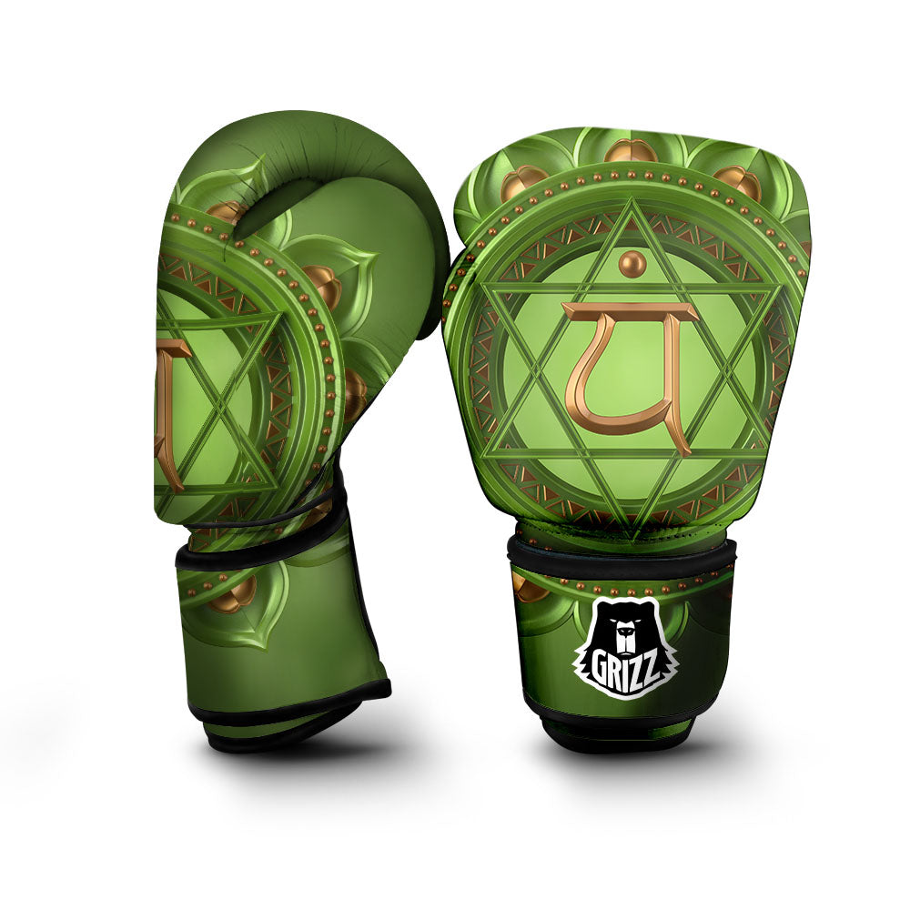 Symbol Anahata Chakra Print Boxing Gloves-grizzshop