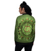 Symbol Anahata Chakra Print Women's Bomber Jacket-grizzshop