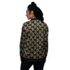 Symbol Bitcoin Print Pattern Women's Bomber Jacket-grizzshop