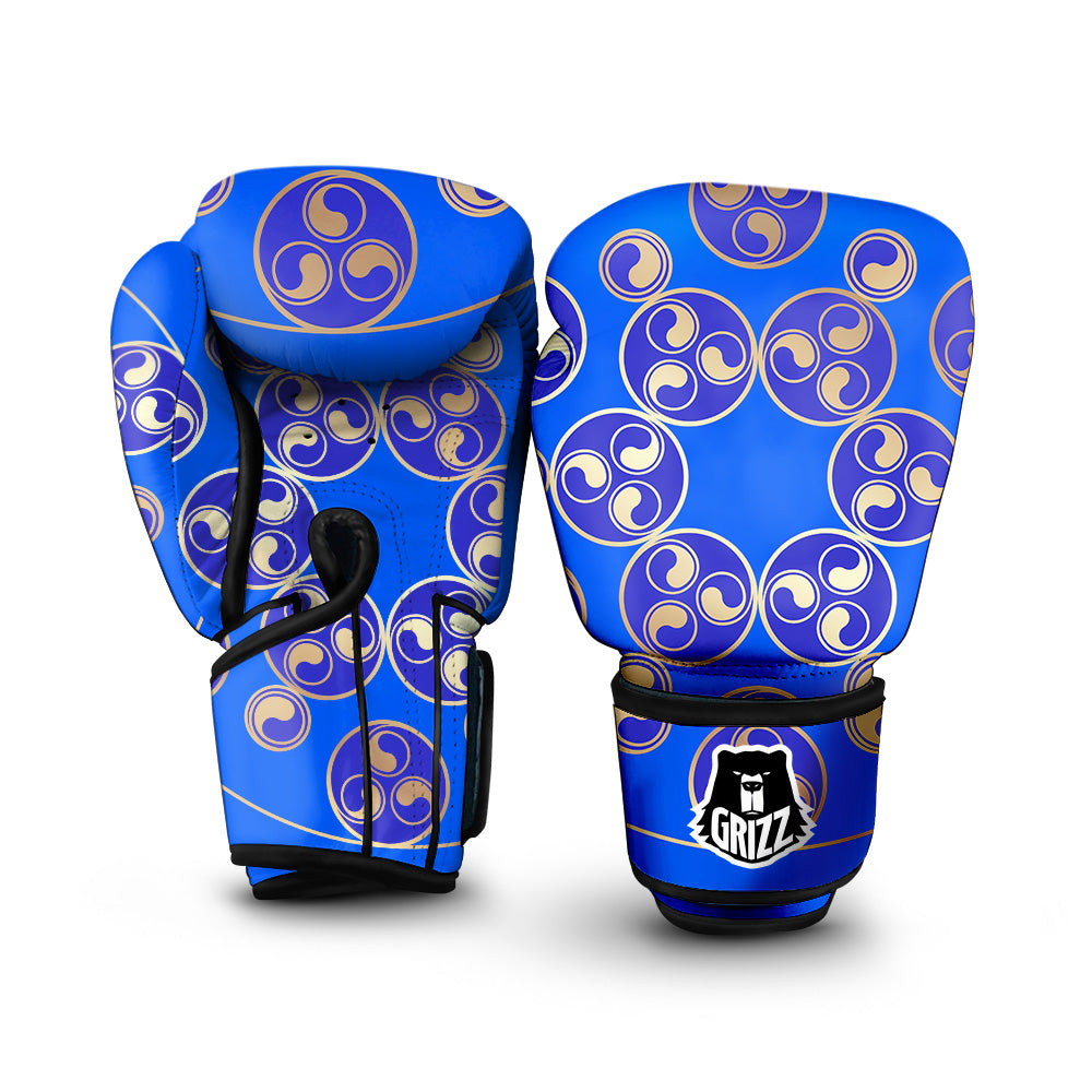 Symbol Blue Celtic Print Boxing Gloves-grizzshop