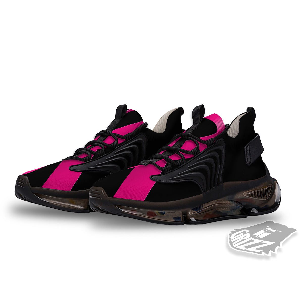 Symbol Breast Cancer Awareness Print Black Gym Shoes-grizzshop