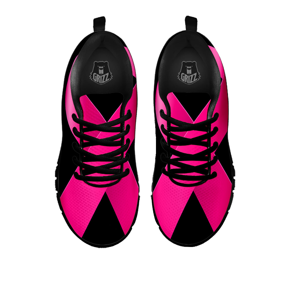 Symbol Breast Cancer Awareness Print Black Sneaker-grizzshop