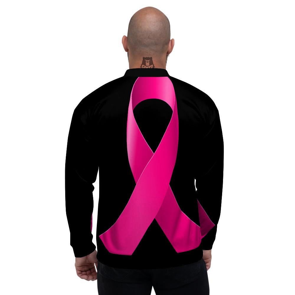 Symbol Breast Cancer Awareness Print Men's Bomber Jacket-grizzshop
