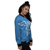 Symbol Caduceus Print Women's Bomber Jacket-grizzshop