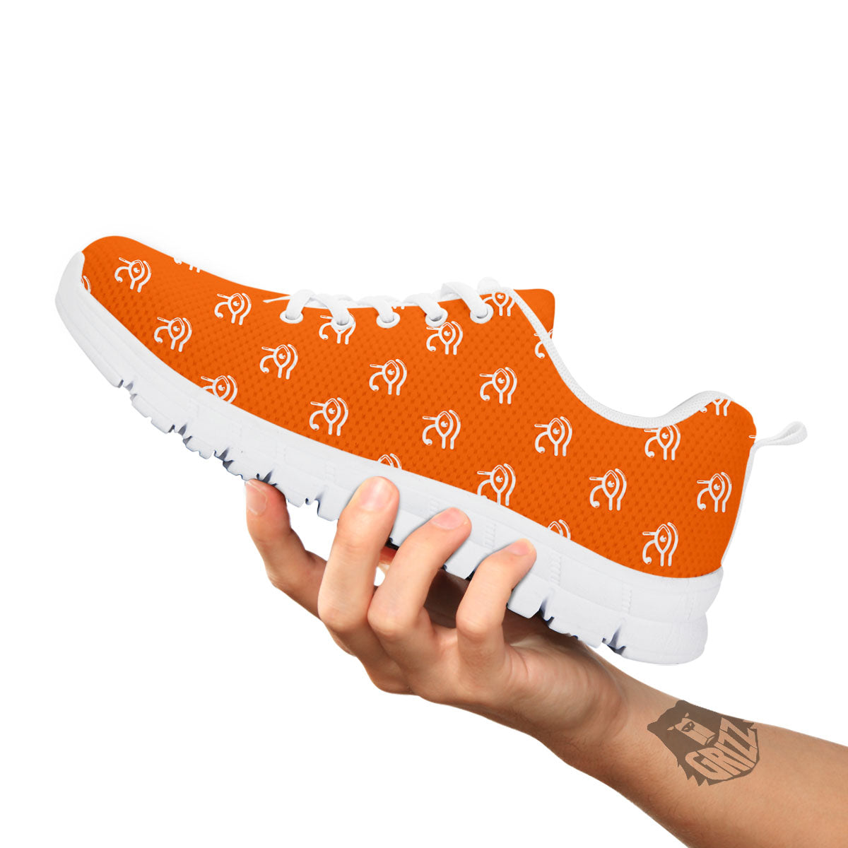 Symbol Eye Of Horus Pattern White Sneaker-grizzshop