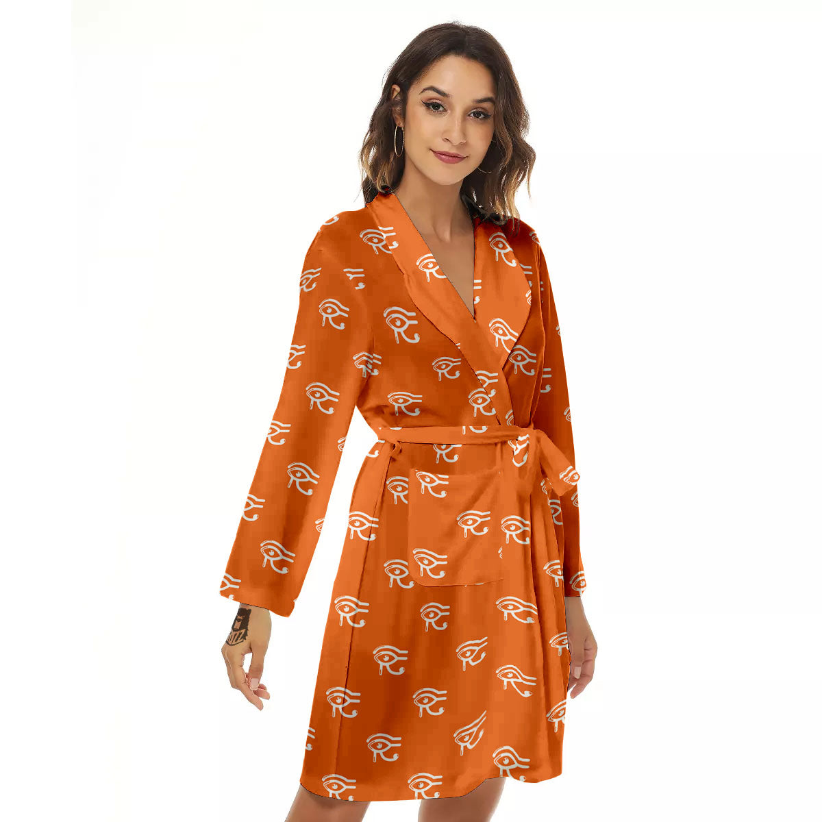Symbol Eye Of Horus Pattern Women's Robe-grizzshop