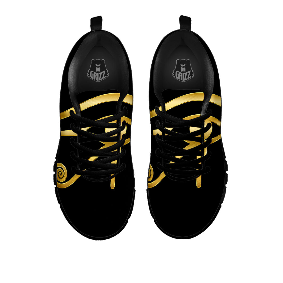 Symbol Eye Of Horus Print Black Sneaker-grizzshop