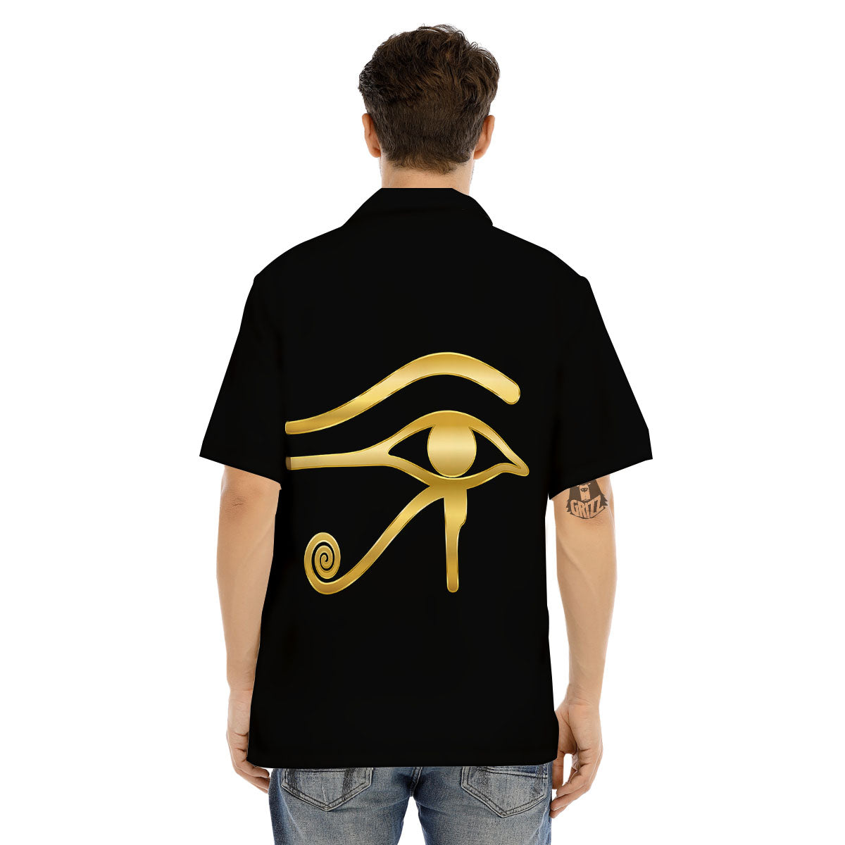 Symbol Eye Of Horus Print Men's Hawaiian Shirt-grizzshop