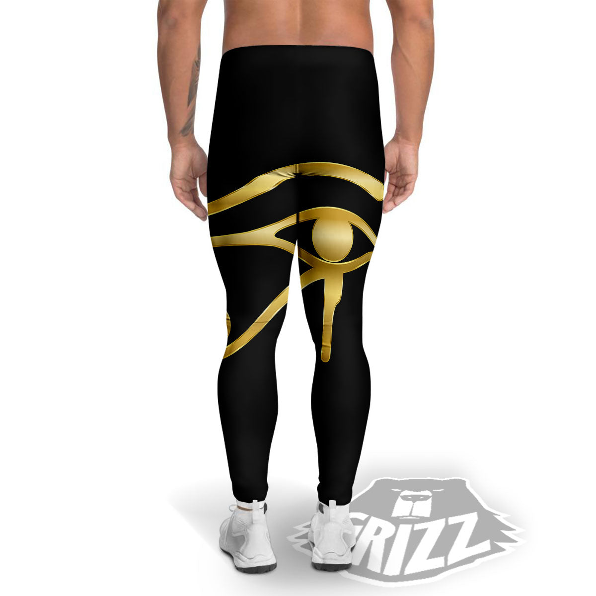 Symbol Eye Of Horus Print Men's Leggings-grizzshop