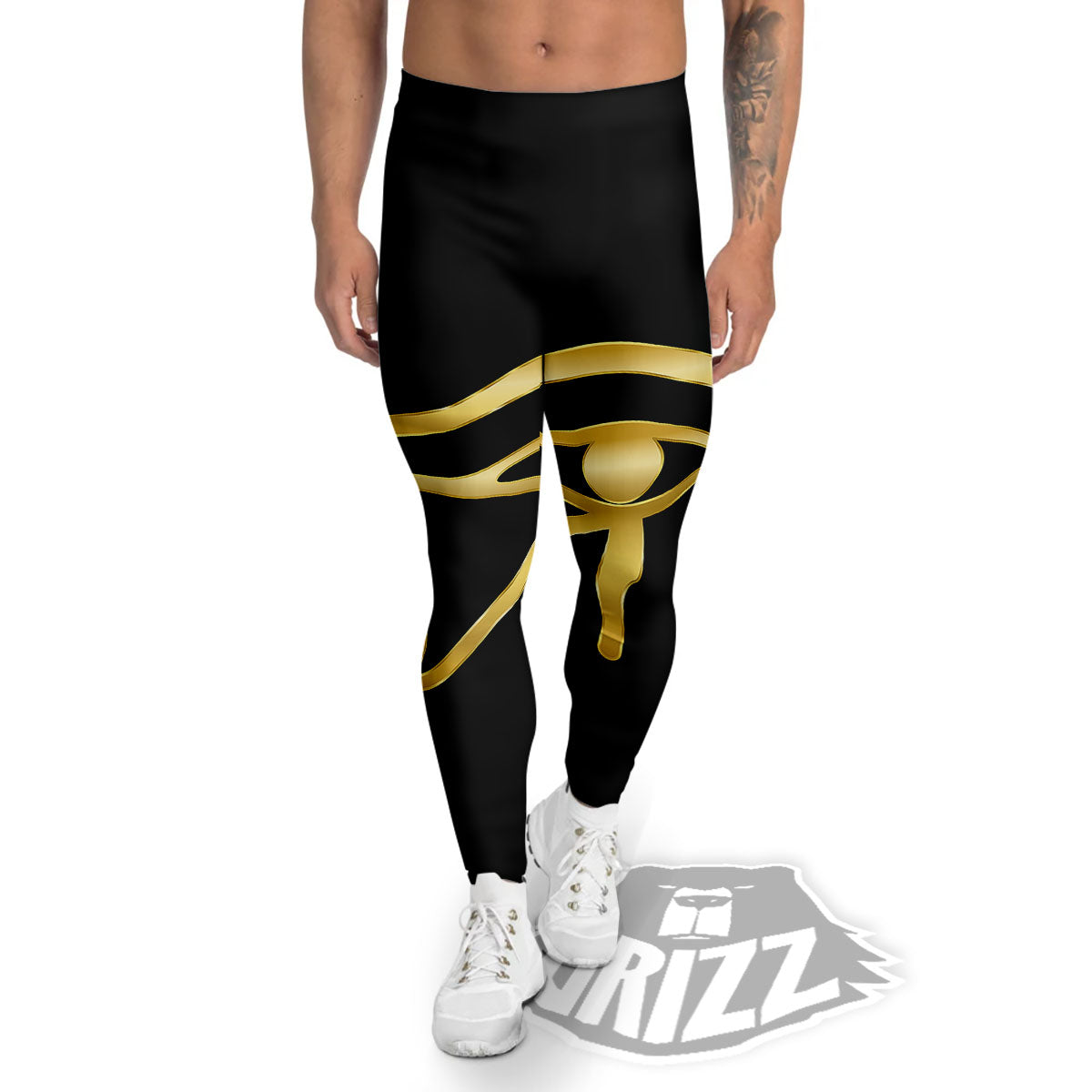 Symbol Eye Of Horus Print Men's Leggings-grizzshop