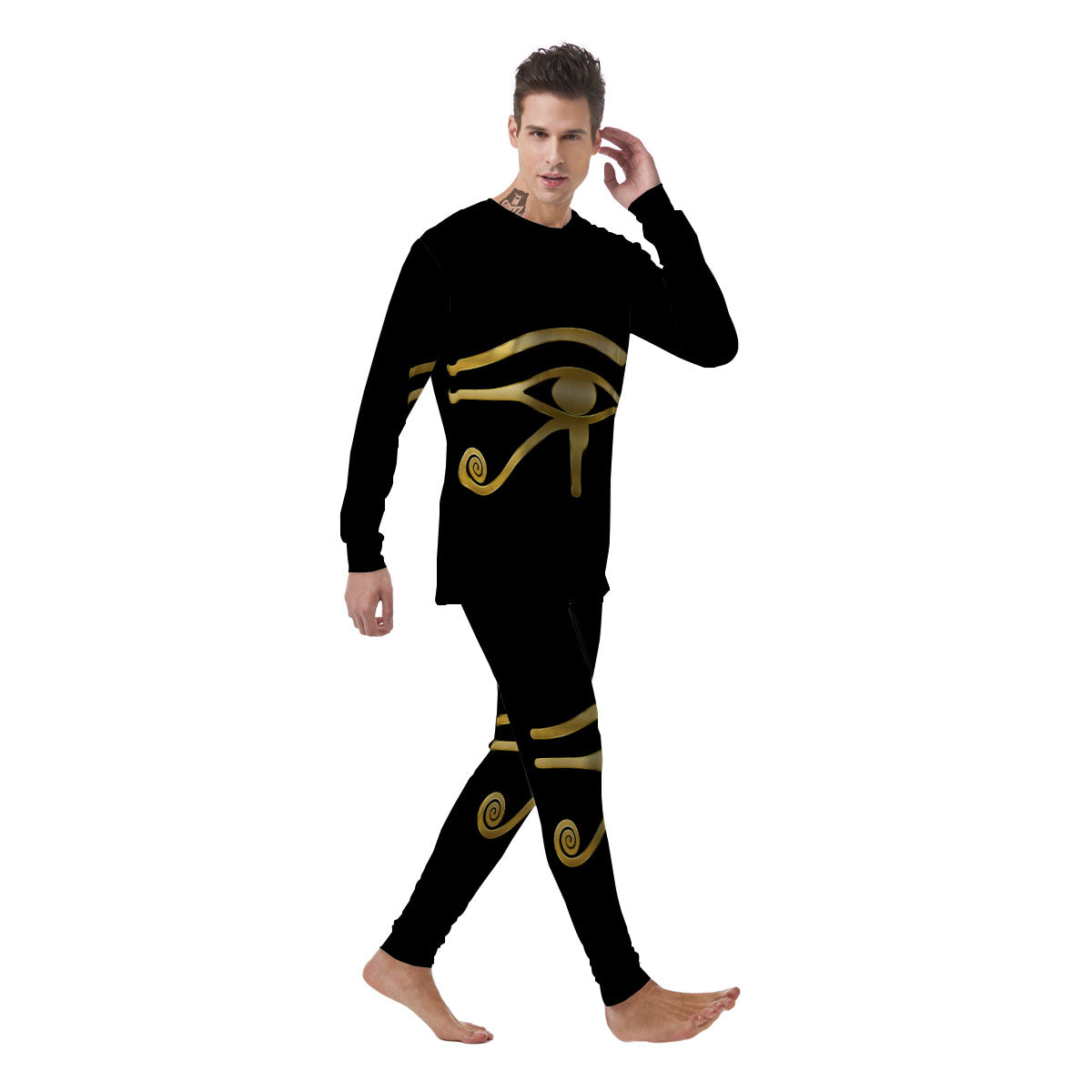 Symbol Eye Of Horus Print Men's Pajamas-grizzshop