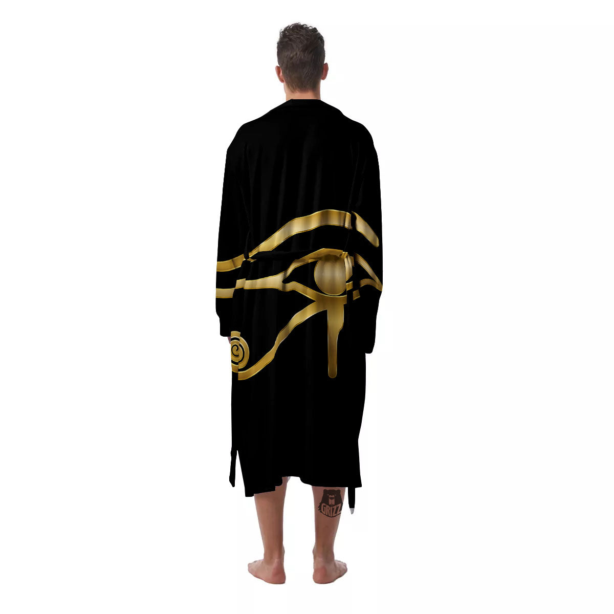 Symbol Eye Of Horus Print Men's Robe-grizzshop